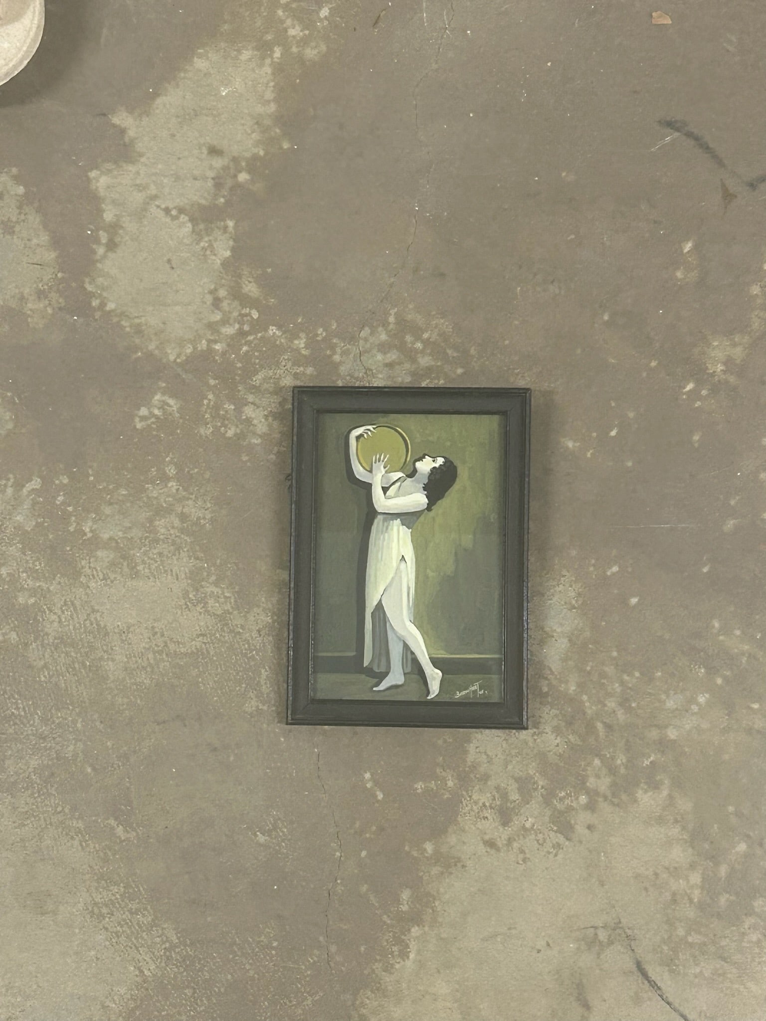 Vintage Art Deco watercolor Signed (1 of 3)