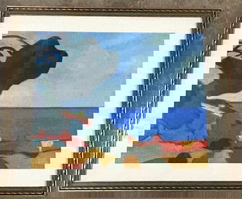 Vintage American Modernist Oil Painting