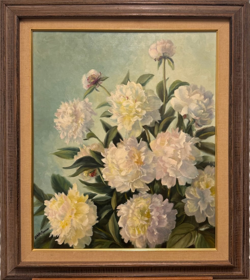 Vintage American Still-Life Impressionist Oil Painting signed mystery (1 of 6)