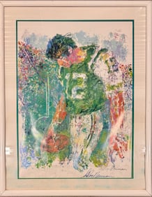 Vintage MCM Serigraph LeRoy Nieman Signed by the artist and Joe Namath