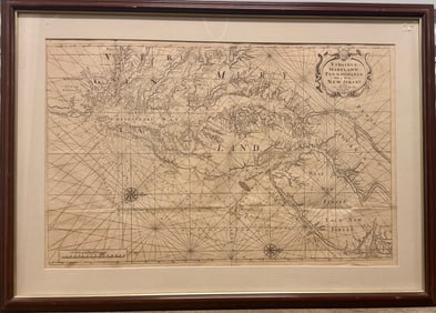 Antique 18th Century American Map William Mount and Thomas Page