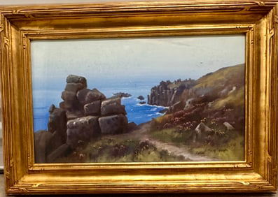 Vintage American Signed Coastal Pastel in a great Newcomb Macklin Frame