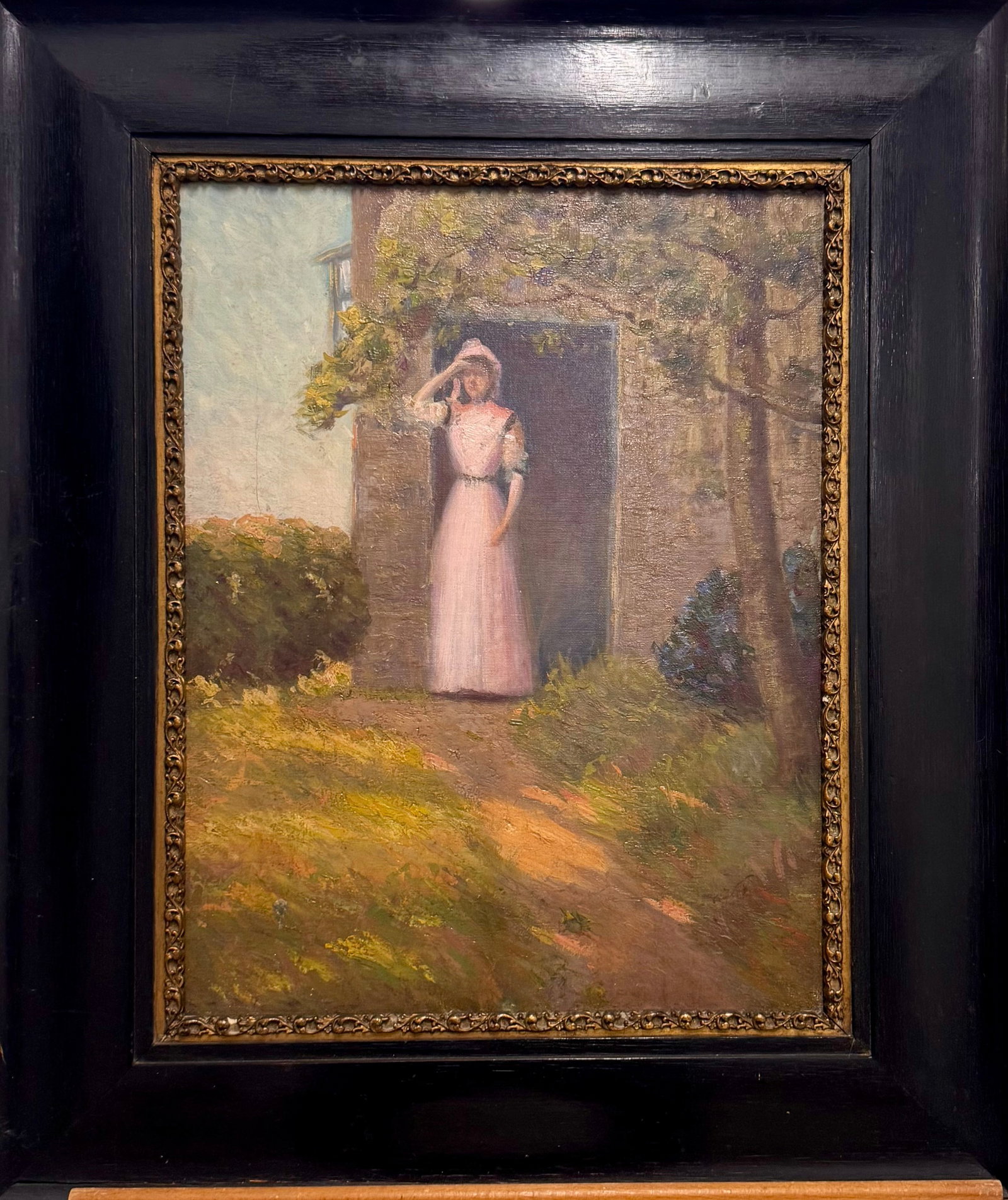 American Impressionist Philadelphia Pennsylvania Artist Donald MacGregor Oil Painting Signed: American Impressionist Philadelphia Pennsylvania Artist Donald MacGregor Oil Painting Signed, 17 3/4 x 13 5/8, 25 1/2 x 21 3/4" framed. Throughout the Capitol building there are many areas of ornate s