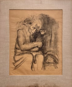 Antique German Lithograph Pencil Signed Kathe Kollwitz