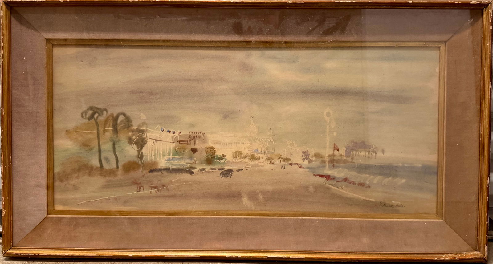 Vintage British Watercolor Artist Cannes France Patrick Hall Signed (1 of 6)