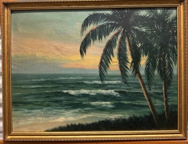 Vintage American Florida Impressionist oil Painting