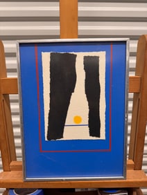 Vintage American Abstract Maine Artist Edward Howard Betts Collage Signed