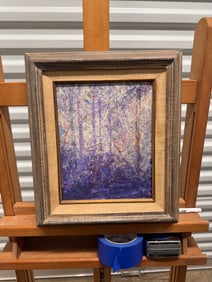 Vintage American Washington State Oil Painting David Iles Abstract Signed