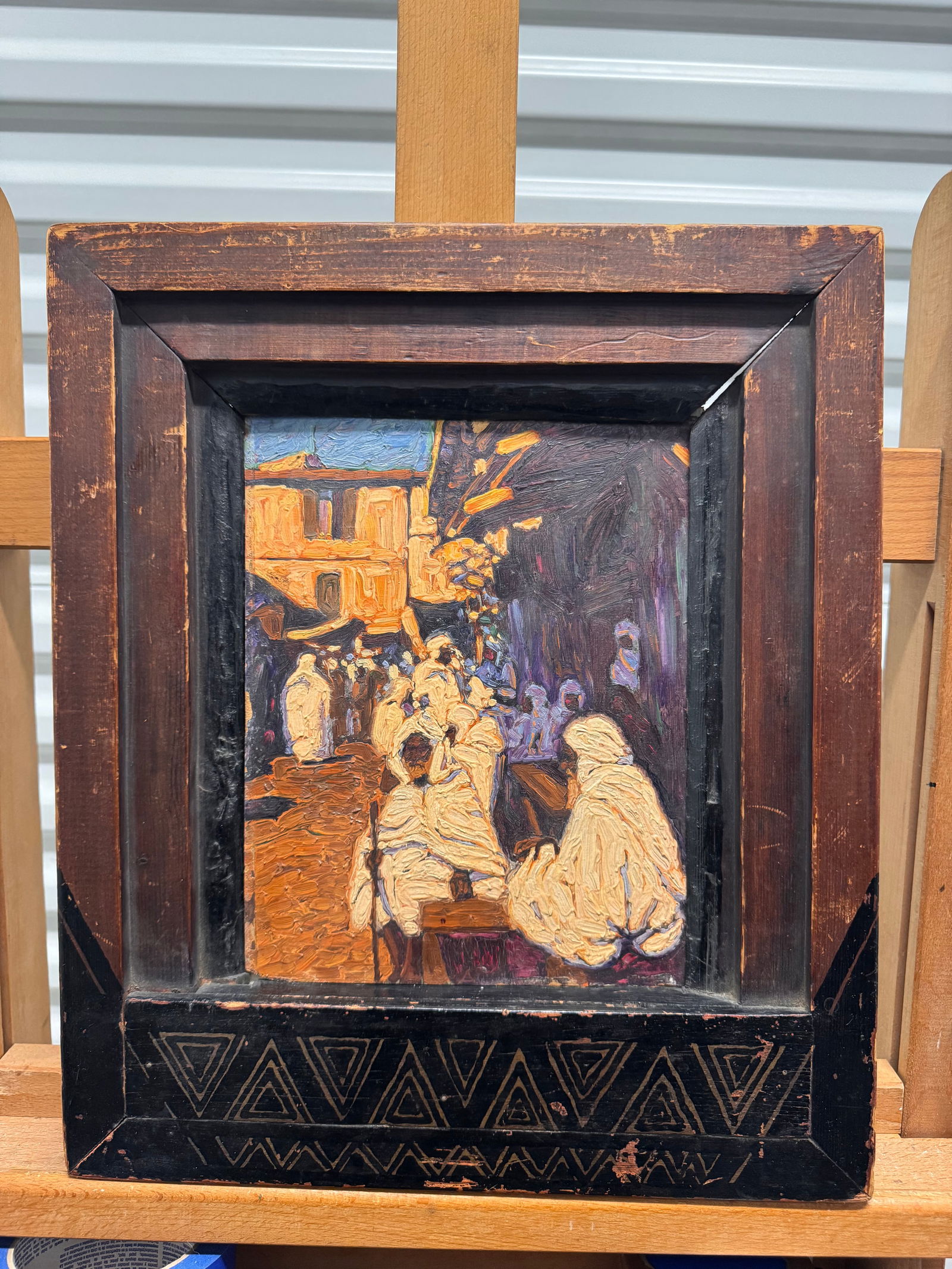 Vintage French Post Impressionist Orientalist Oil Painting Signed (1 of 6)