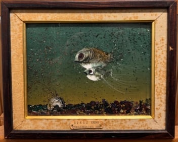 Vintage Hungary Canada American Oil Painting Exhibited Modern Abstract Endre Szasz Signed