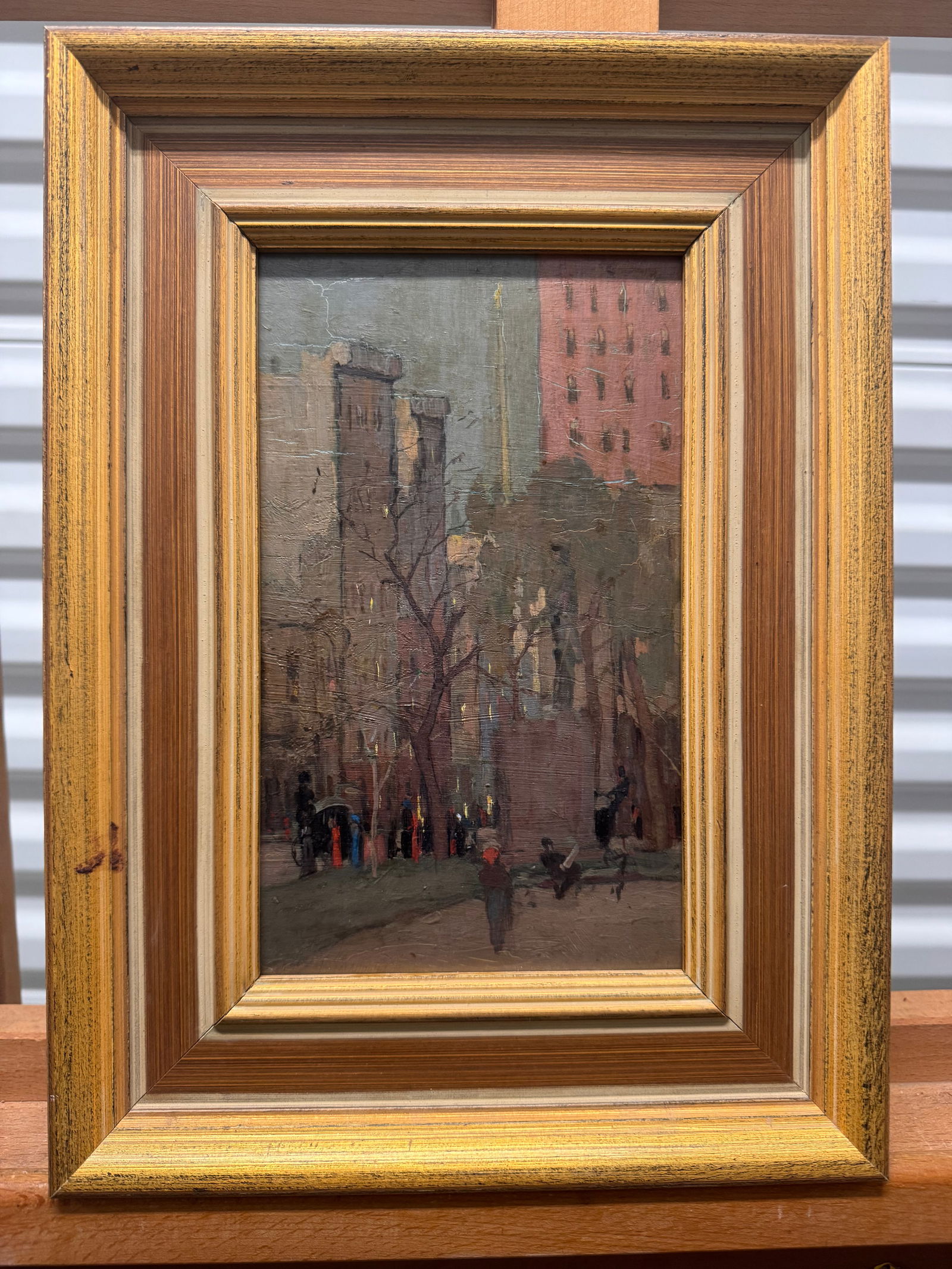 Vintage French American New York Impressionist Edwin Frank Scott City Scene Oil Painting Signed (1 of 5)