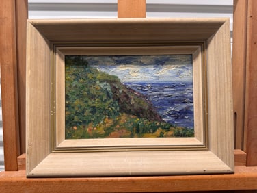 American European Expressionist Oil On Board Signed Mystery