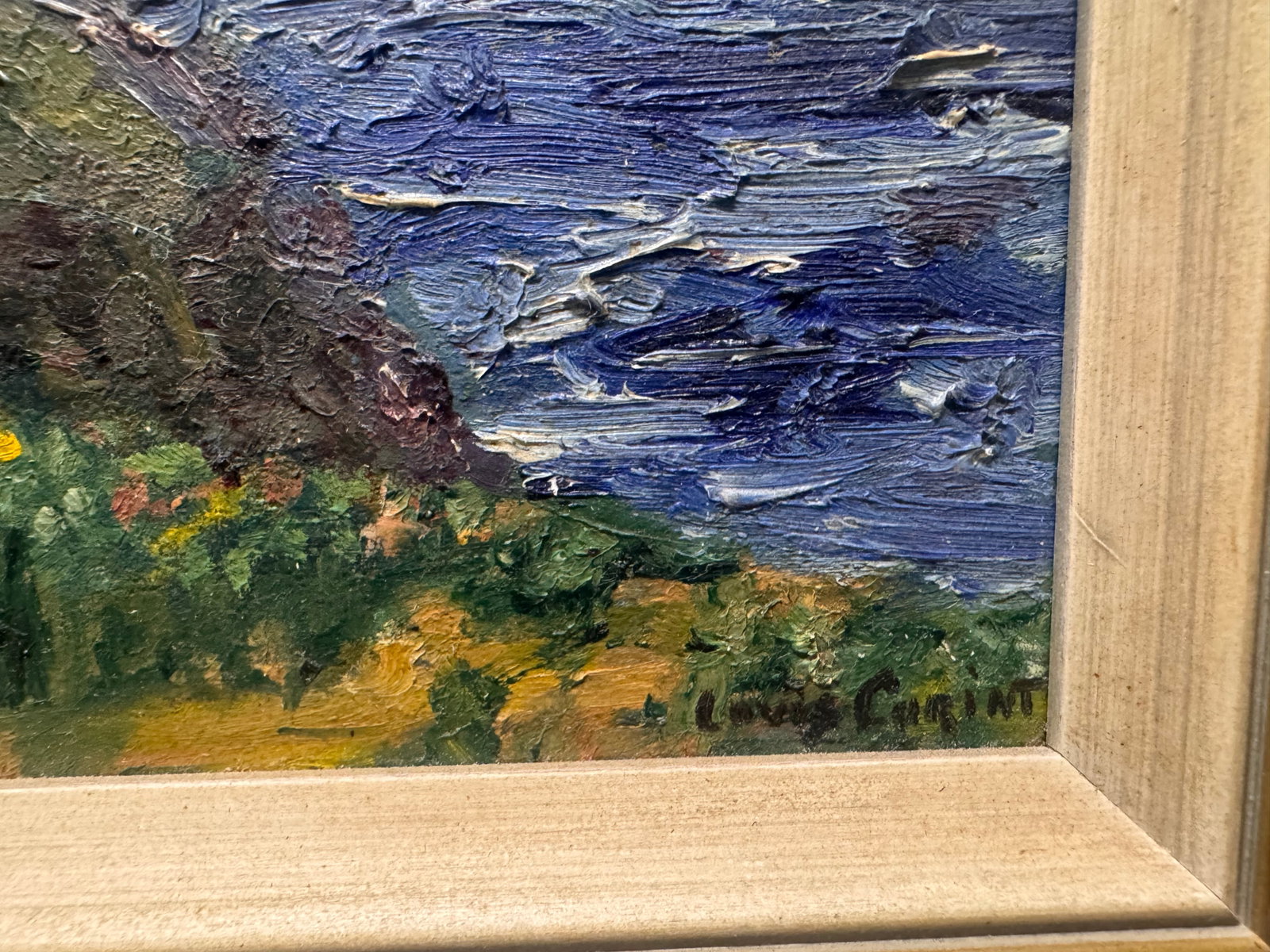 Vintage American Street Scene Impressionist Oil Painting: Vintage American Street Scene Impressionist Oil Painting, relined, 7 1/4 x 9 3/4", 11 1/2 x 14" Framed.