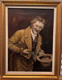 Early American Illinois Woman Impressionist Lydia Fabian Oil Painting signed