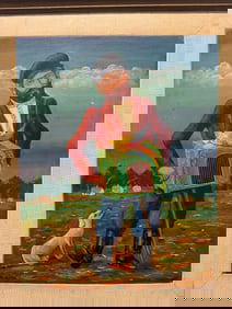 Vintage Jewish Impressionist Oil Painting Maurice Kish Signed