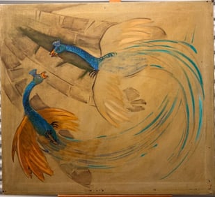 Modernist American Pennsylvania oil painting signed Mildred Bunting Miller