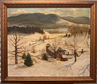 American Impressionist Proctor Vermont Artist Cecil Larson Oil Painting Signed