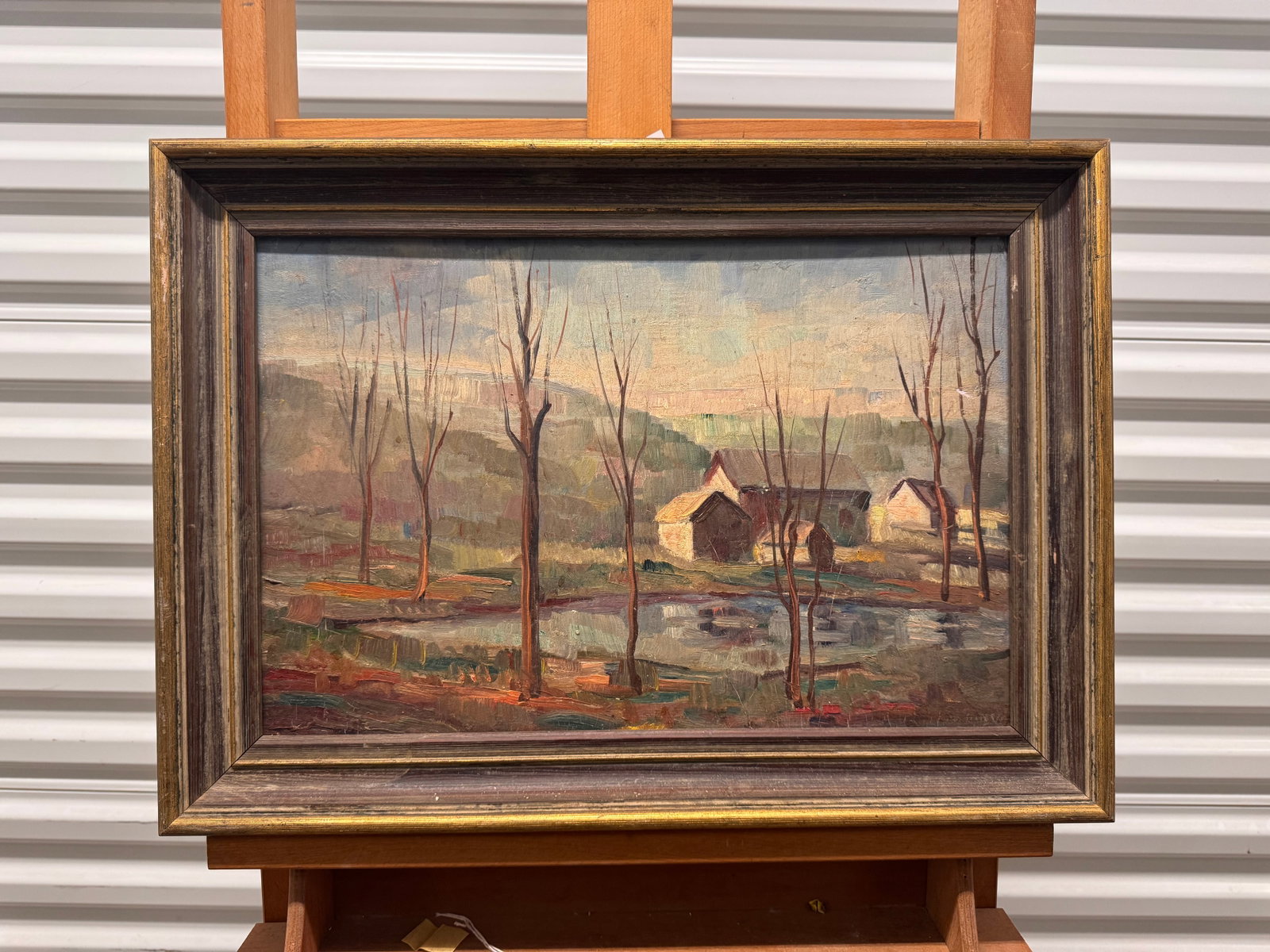 Vintage American Chester County Impressionist Landscape Oil Painting: Vintage American Chester County Impressionist Landscape Oil Painting, 12 x 18", 15 1/2 x 21 1/2" Framed