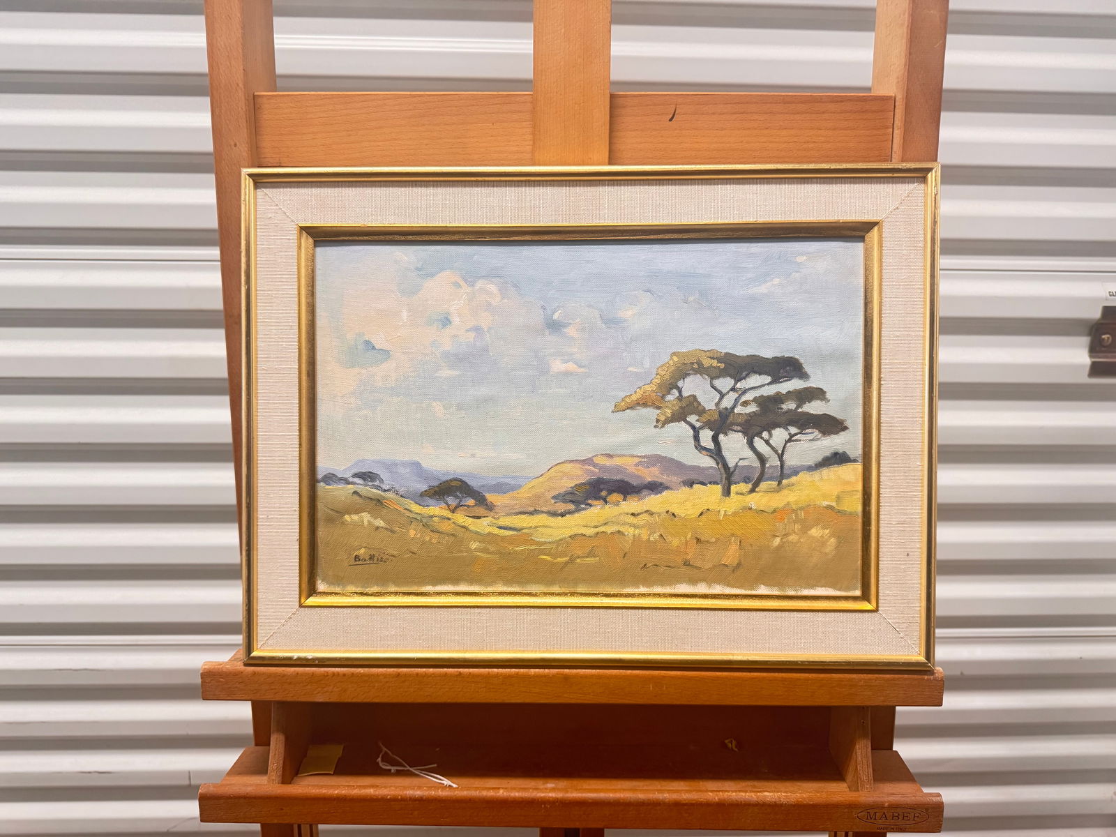 Vintage South African Impressionist Walter Whall Battiss oil painting Signed (1 of 8)