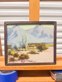 American Artist Illustrator Lou Feck  Basketball Gouache Signed