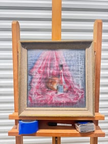 Continental Artist Exhibited watercolor and graphite Signed