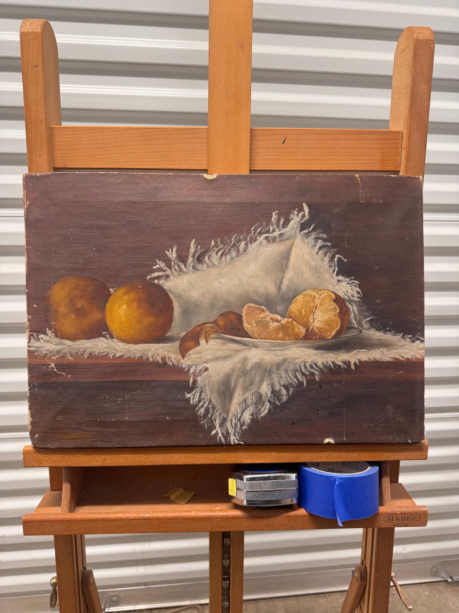 Antique 19th Century Victorian Still-Life Oranges Oil Painting (1 of 4)