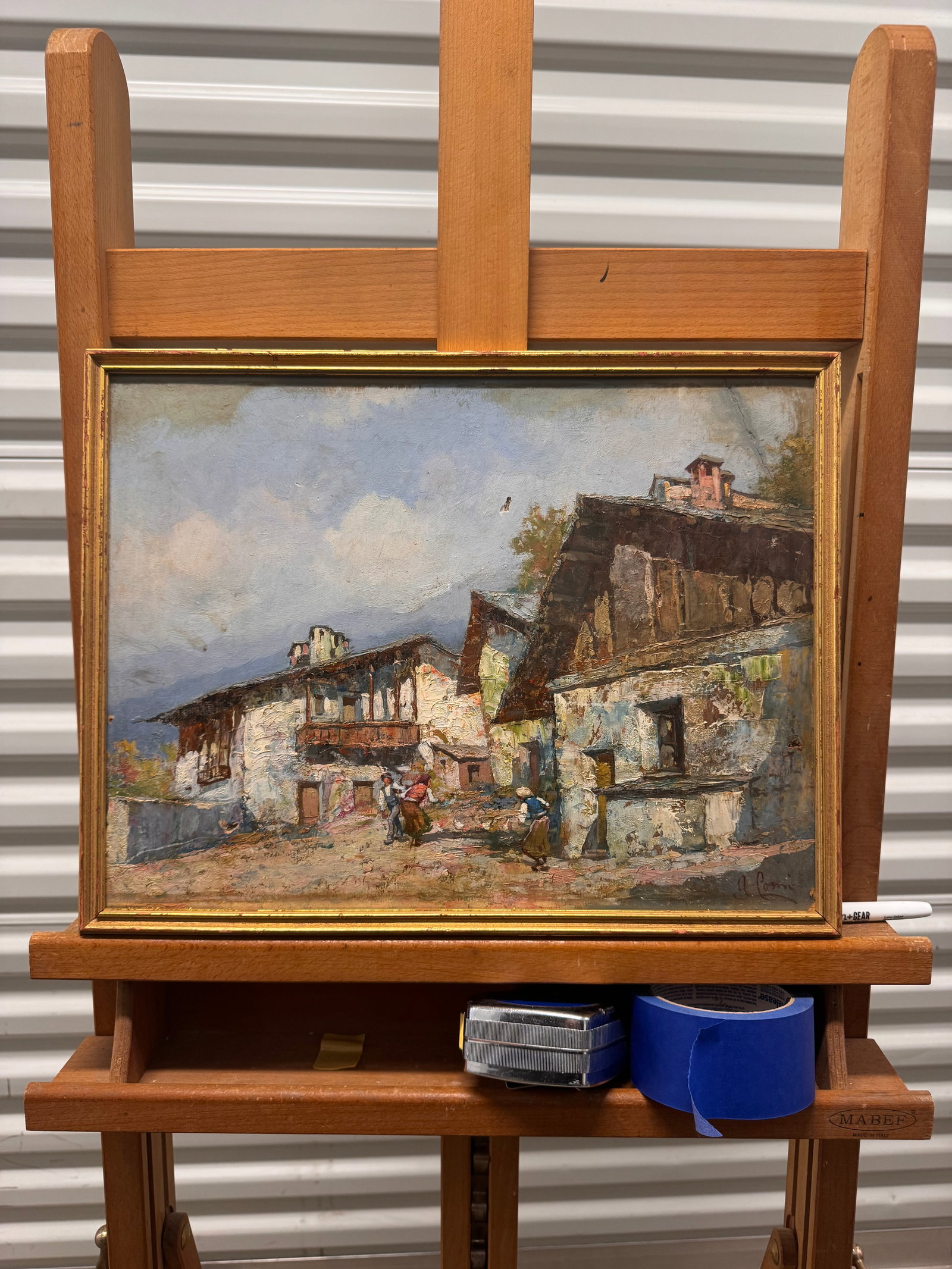 Antique 19th Century Italian Impressionist Oil Painting Signed Mystery: Antique 19th Century Italian Impressionist Oil Painting Signed Mystery