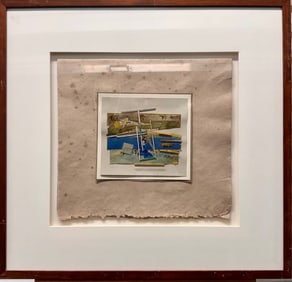 Contemporary New Jersey WOman Artist Carol Rosen Collage Signed