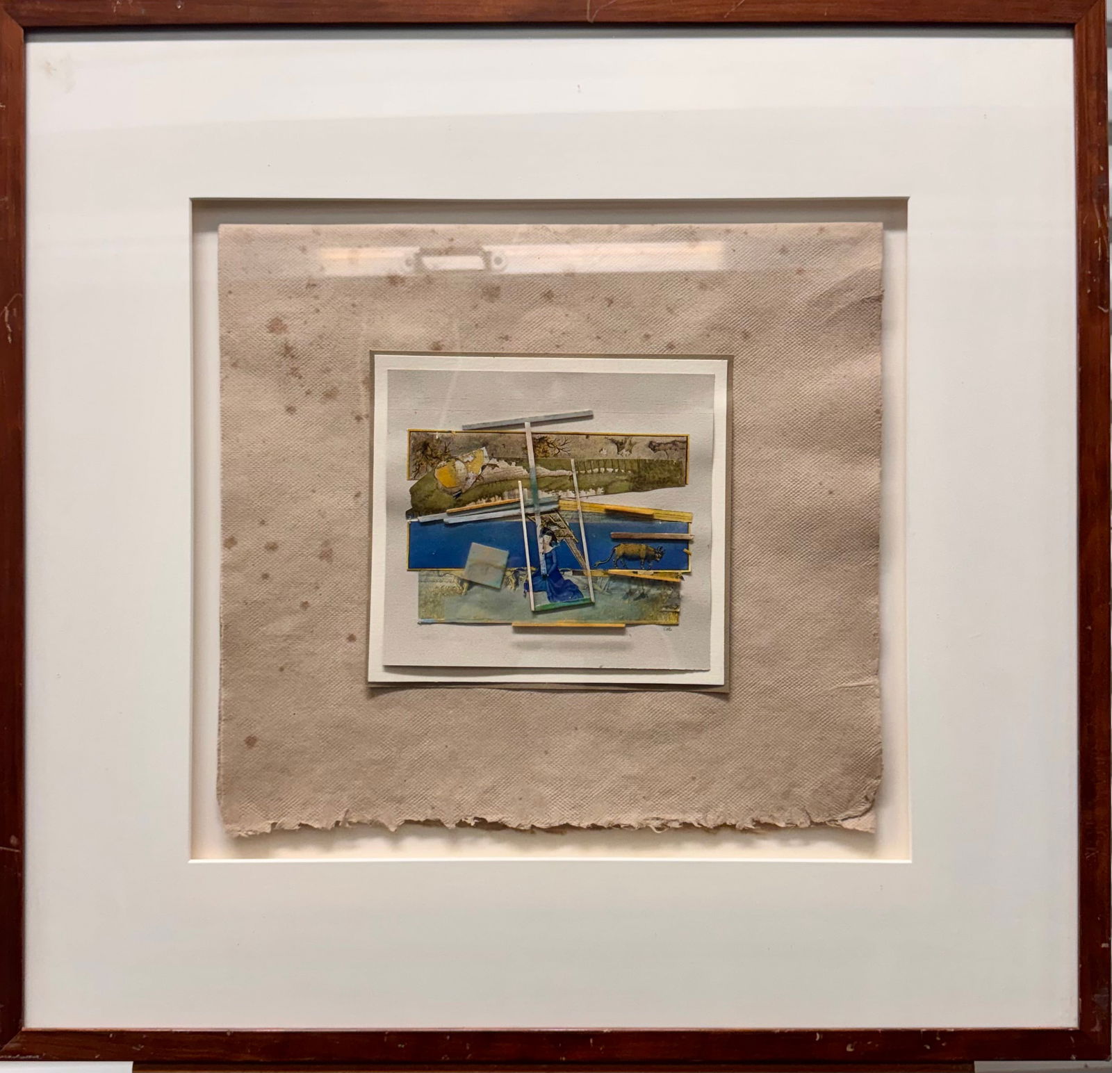 Contemporary New Jersey WOman Artist Carol Rosen Collage Signed (1 of 5)