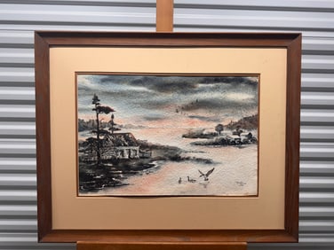 German Bauhaus Artist Friedl Dicker-Brandeis Surrealist Modern Charcoal Signed