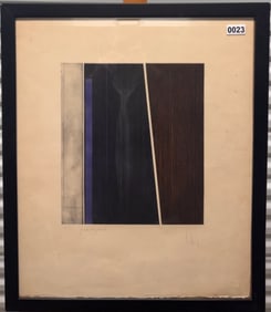 Vintage Mid Century Modern Aquatint Belgium French Luc Peire Gandolfiero Signed