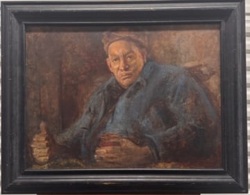 Original Alexander James New Hampshire California Artist Oil Painting Portrait Signed