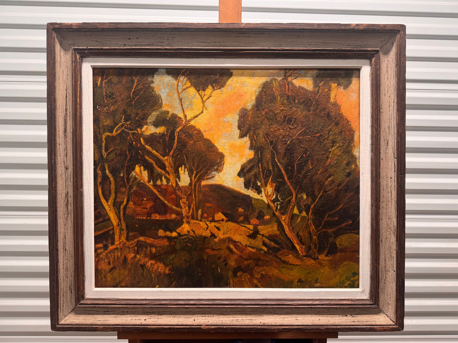 Vintage American Impressionist Landscape Oil Painting Signed Mystery (1 of 9)