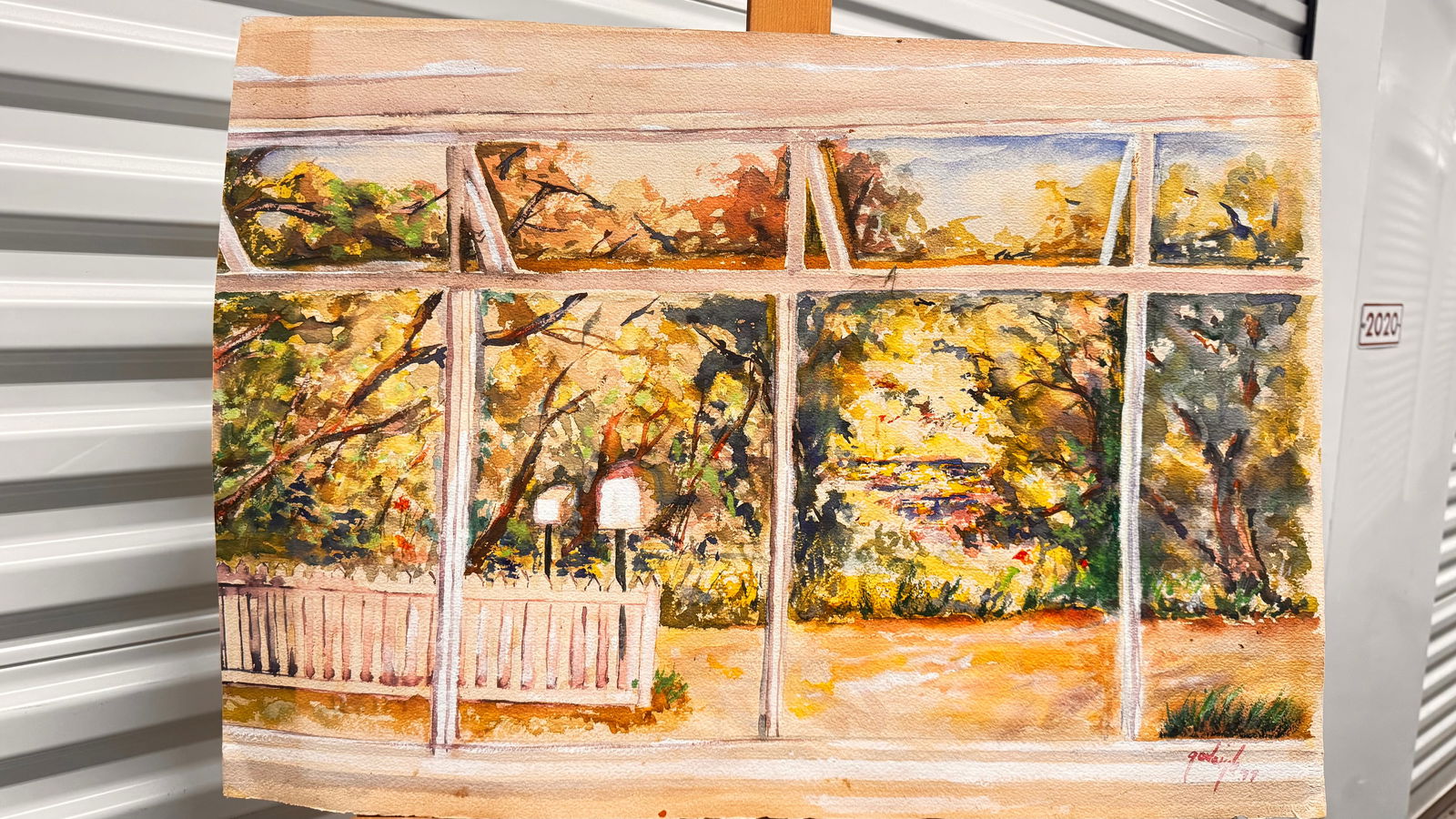 Vintage African American Artist Watercolor Rex Goreleigh 1977 Signed Studio Window (1 of 6)