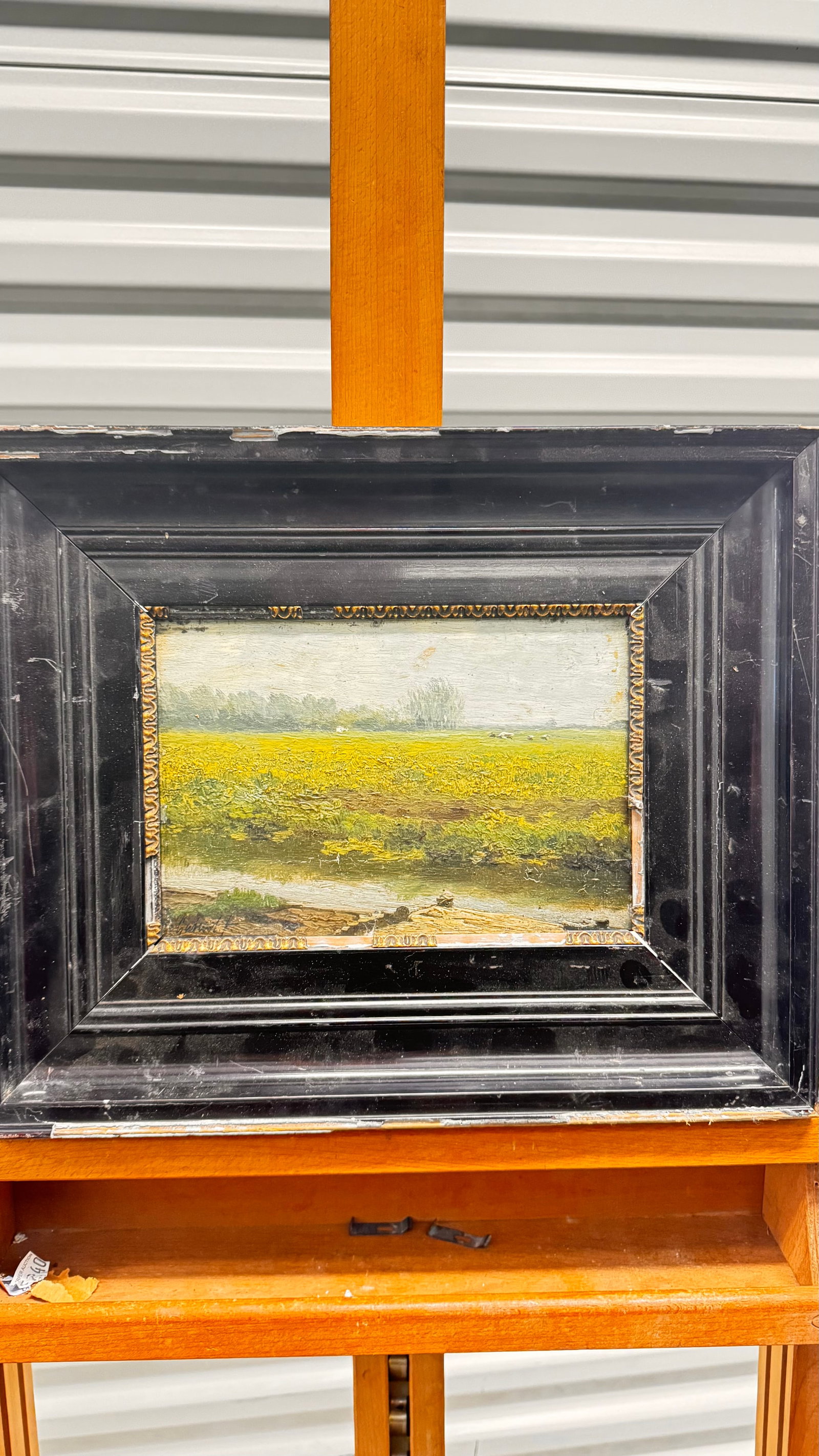 Antique 19th Century French Impressionist Landscape Oil Painting Signed Mystery (1 of 6)