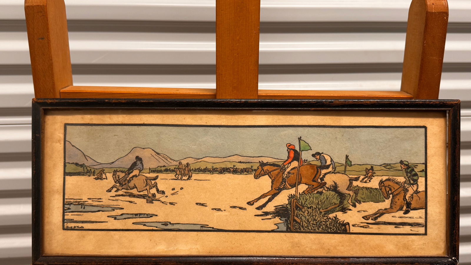 Vintage Irish Hand Colored Woodblock Jack Butler Yeats Cuala Press 1906 (1 of 4)