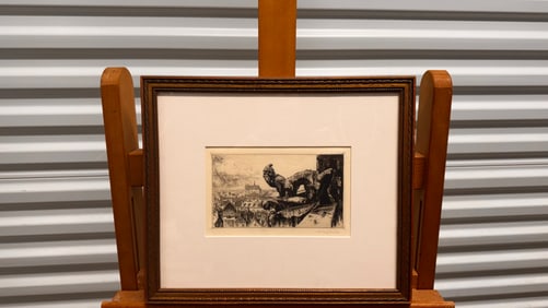 American Artist Modern Abstract Stuart Davis Signed Mixed Media