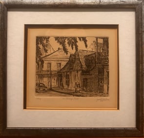 (3) Three American Artist Jack R. Miller Etchings of New Orleans Louisiana Signed