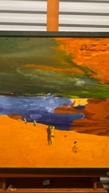 Haitian Artist Luce Turner Abstract collage Mixed Media Signed