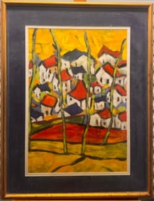 Abstract Expressionist Colorful Still-Life Signed Mystery