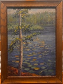 Vintage American Alabama New York Woman Impressionist Clara Parrish Oil Painting Signed