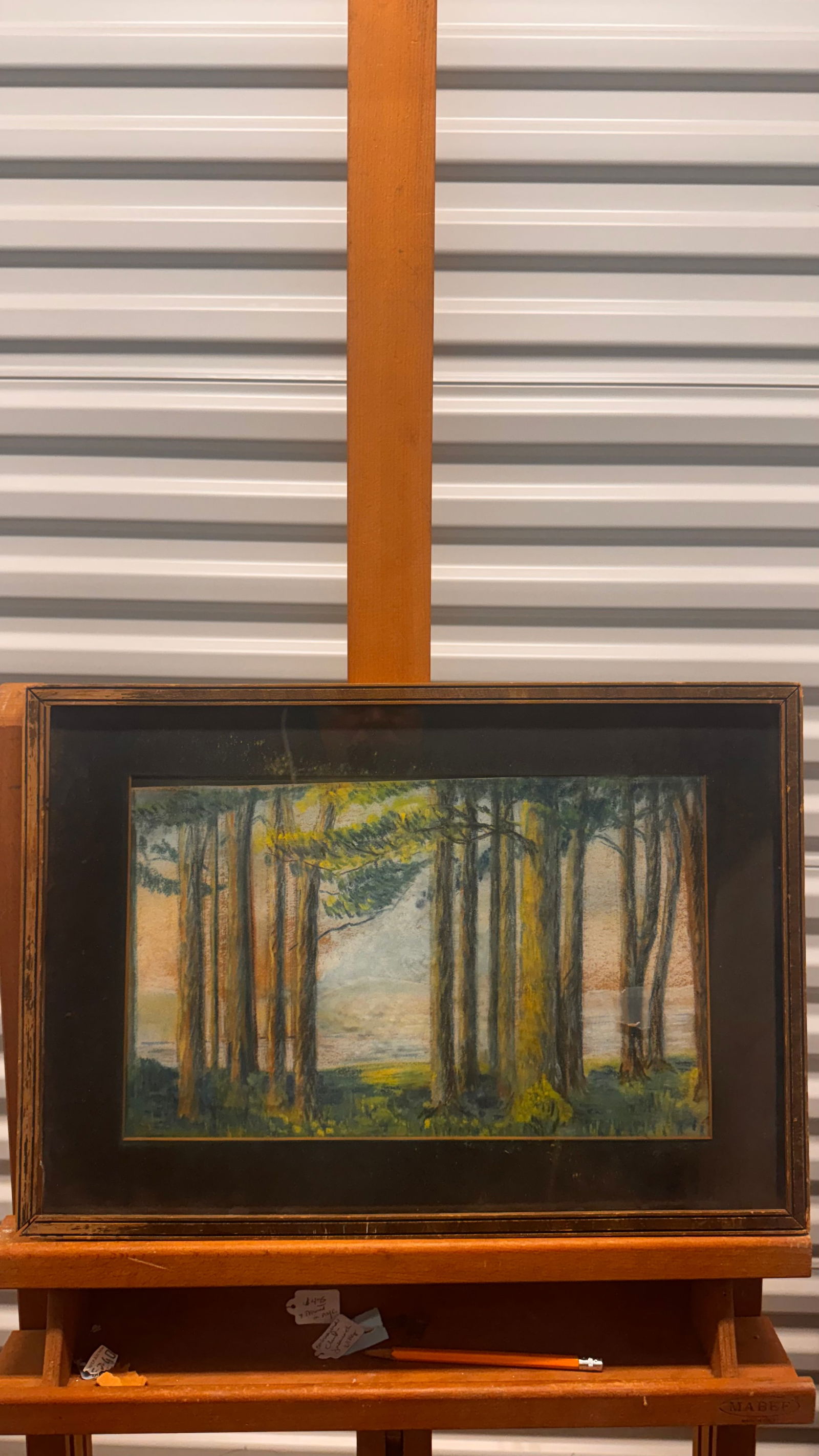Vintage Maine Impressionist Forest Scene Early 20th Century Pastel (1 of 7)