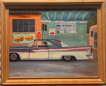 Vintage American Southwest Artist Virginia Brooks Oil Painting Signed