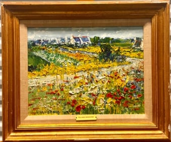 Vintage French Impressionist Yolande Ardissone Oil Painting Signed