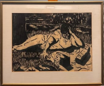 James Wong Macao China Artist Woodblock signed