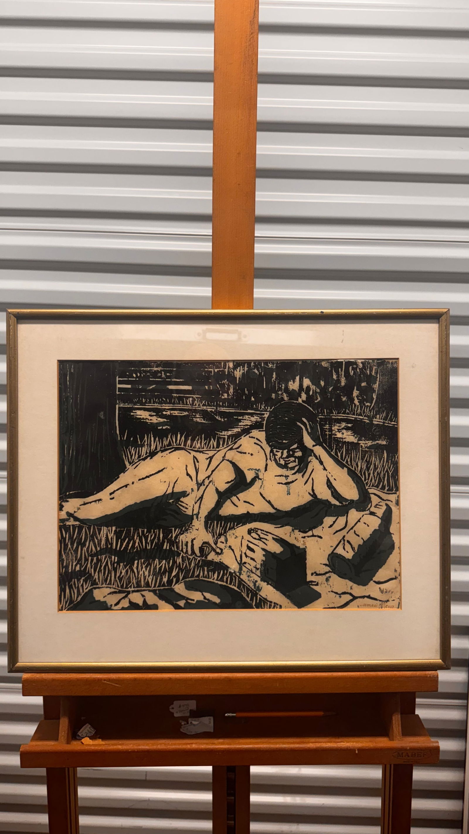 James Wong Macao China Artist Woodblock signed (1 of 4)