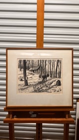 American Austria Artist Hans Jelinek Woodcut Signed #1