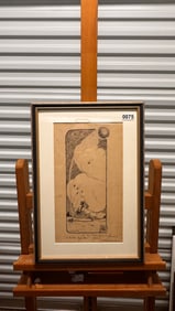 American Austria Artist Hans Jelinek Woodcut Signed #2