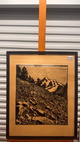 American Artist Ernest D. Roth“On the Arno, Florence?? Etching Signed