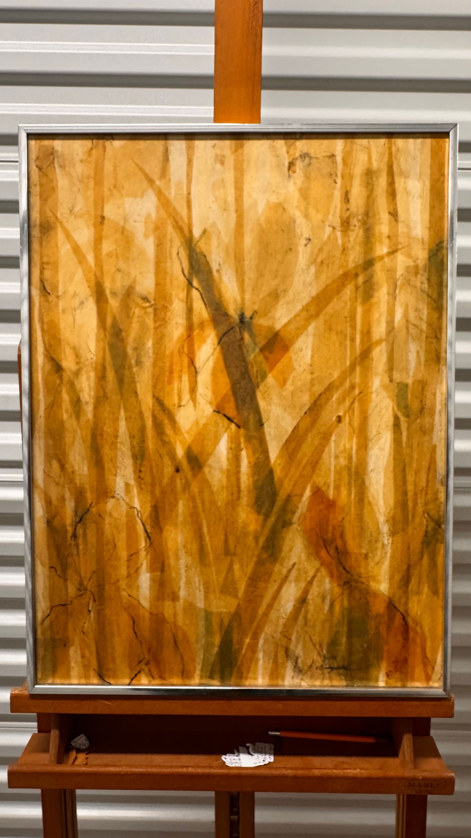 Vintage Mid-Century Modern Abstract Naturalistic Forms Oil Painting Signed: Vintage Mid-Century Modern Abstract Naturalistic Forms Oil Painting Signed, 24 x 18", 25 x 19" Framed